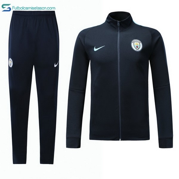 Chandal Manchester City Niños 2017/18 Azul Marino